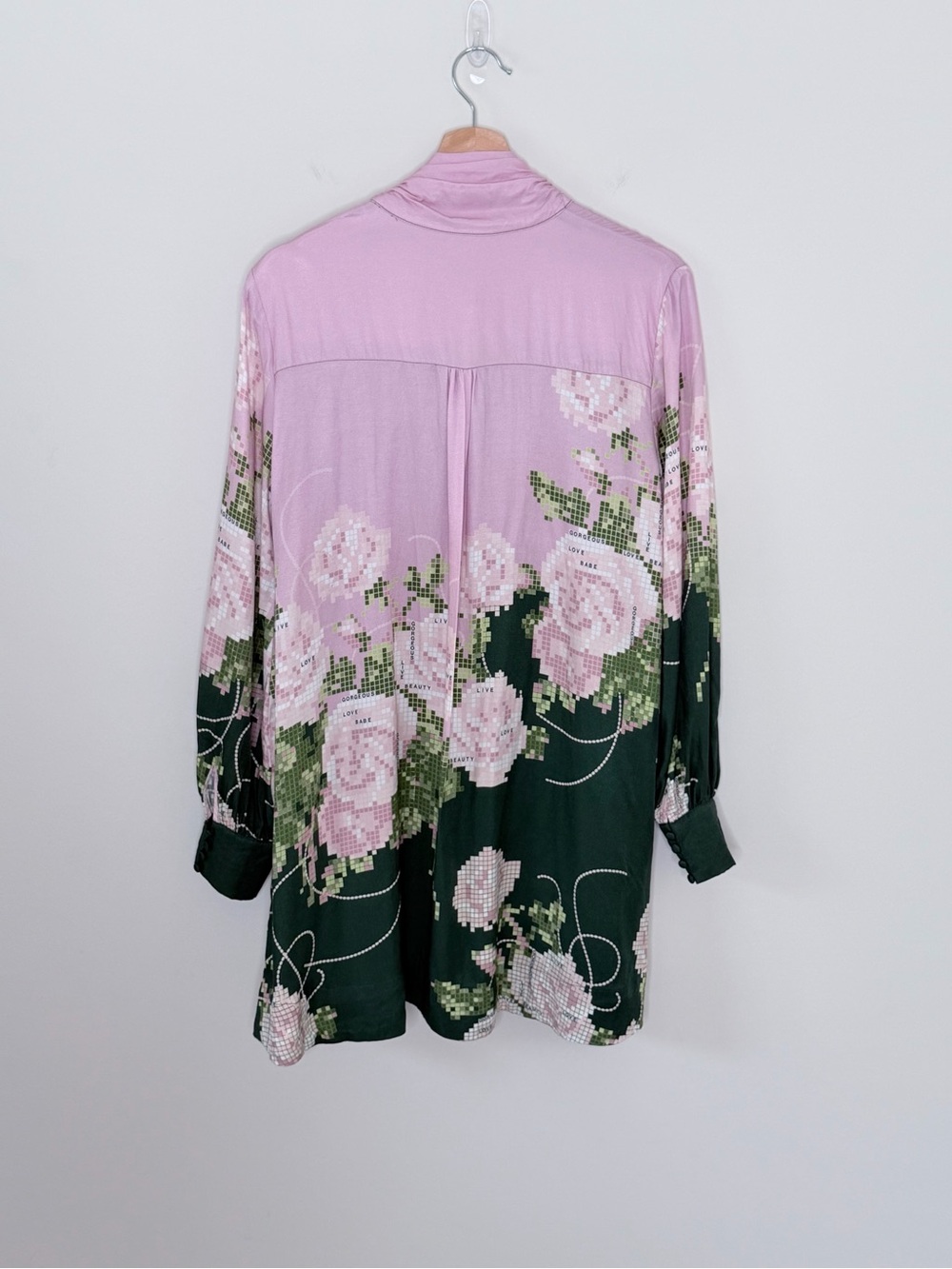 Anthropologie Pink and Green Floral Mini Dress - Picture 10 of 15